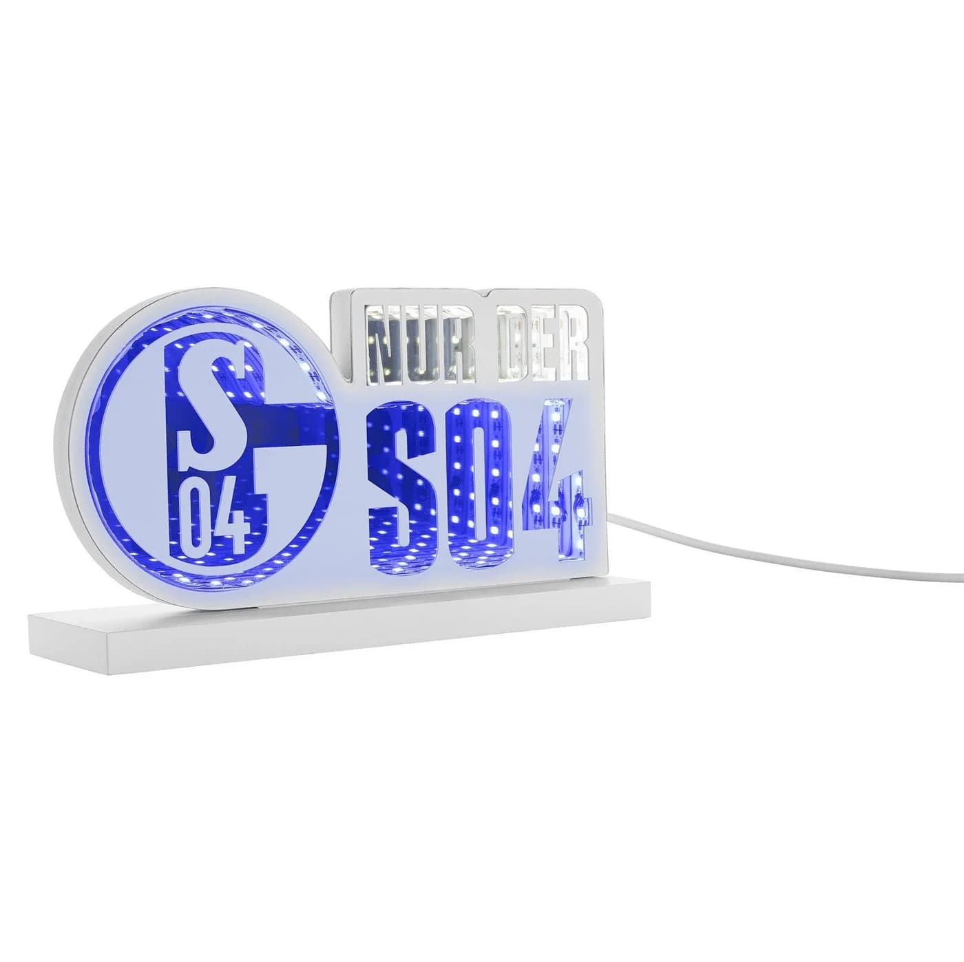 FC Schalke 04 LED Dekolicht Nur der S04 Mirror Blau/Weiß - Bild 2