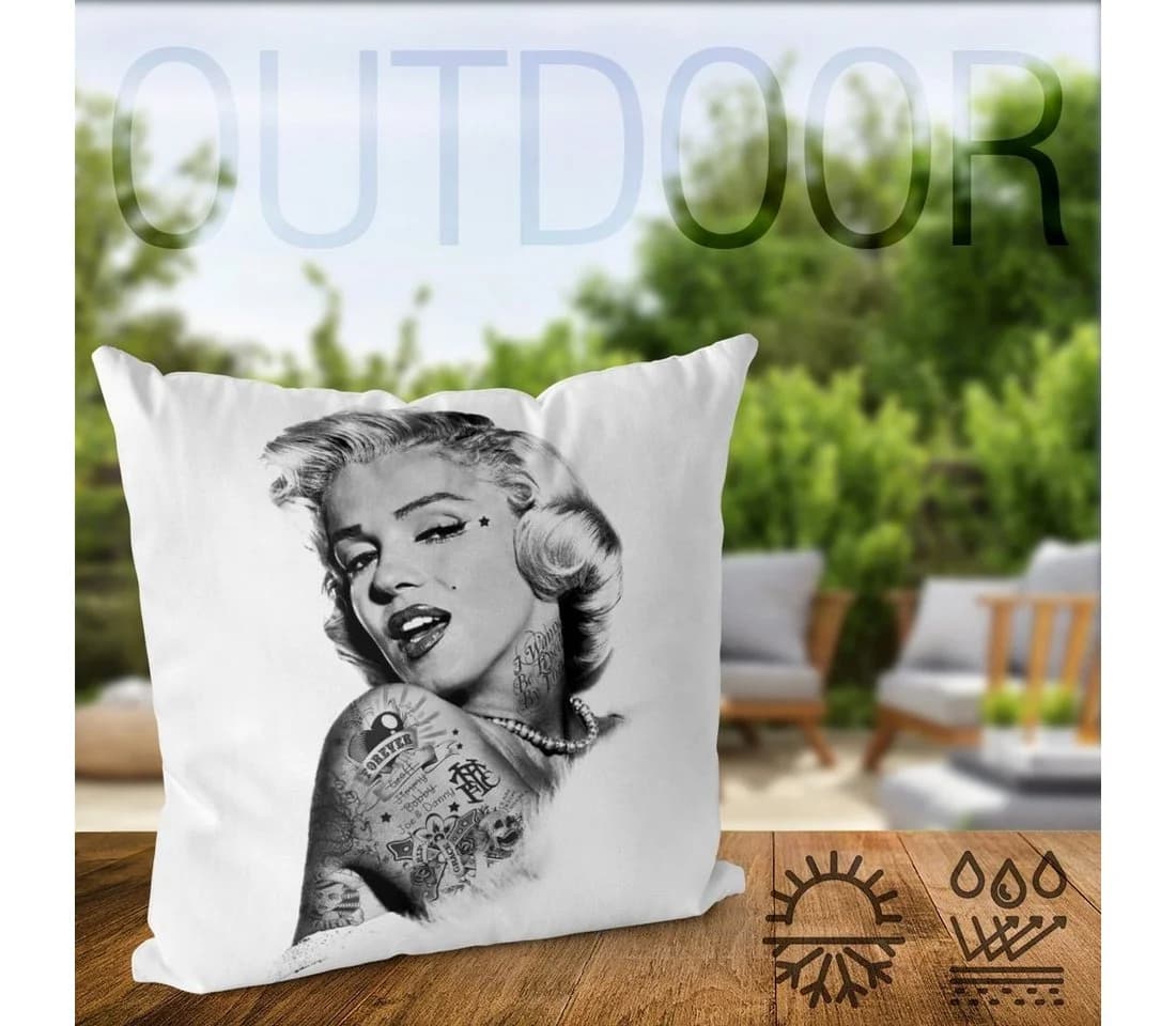 VOID Kissenbezug Marilyn Tattoo Outdoor Indoor bunt - Bild 4