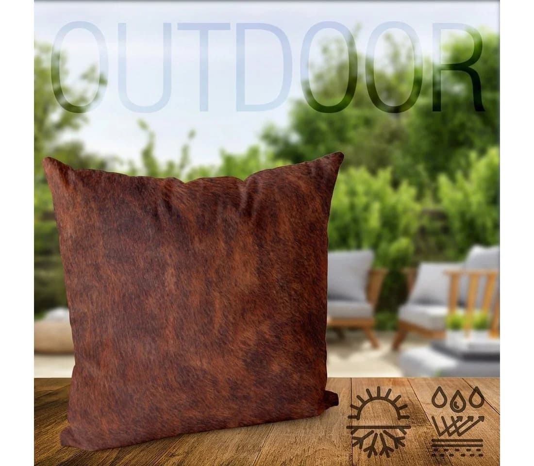VOID Kissenbezug Kuhfell Print Braun Outdoor Indoor - Bild 4
