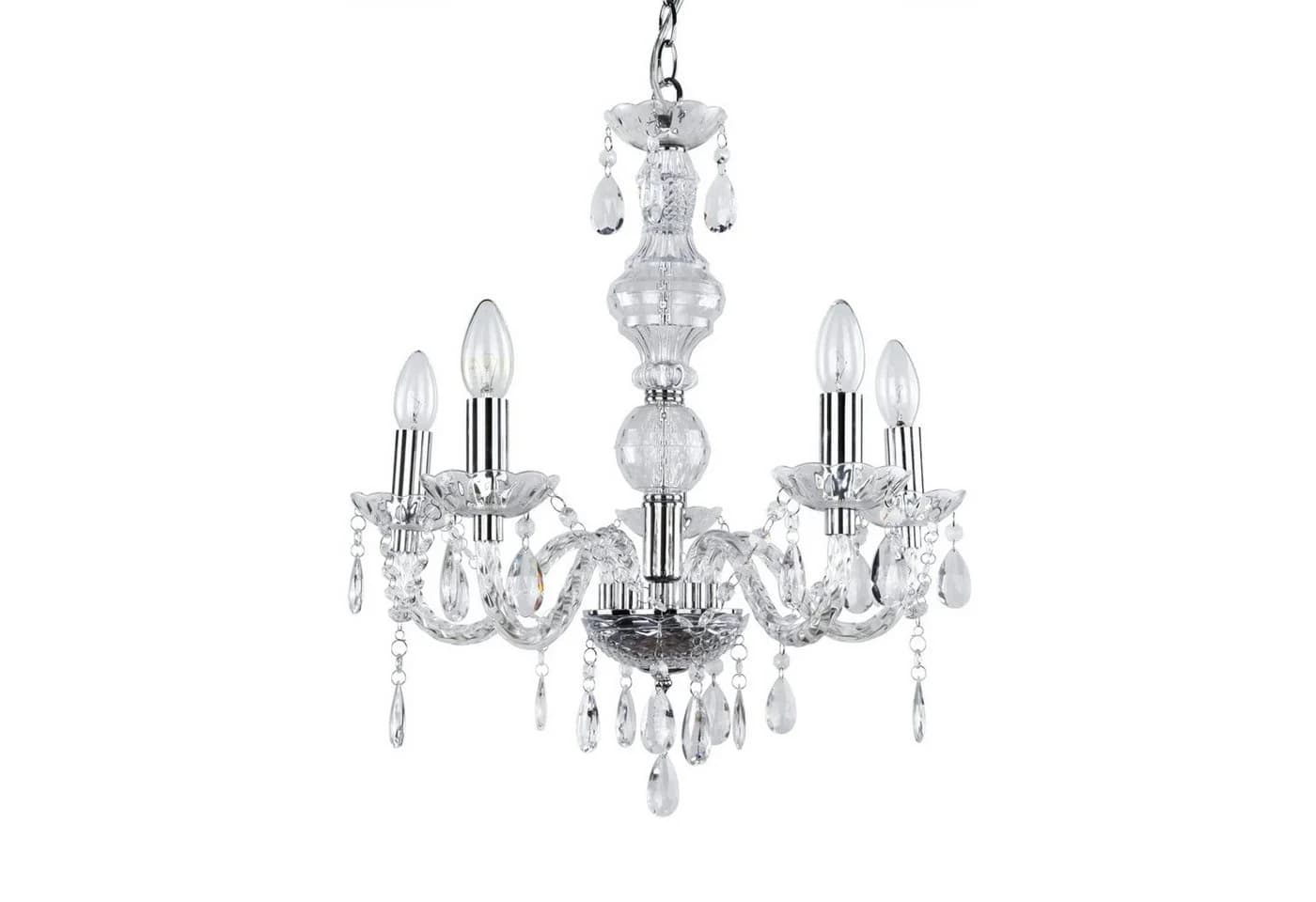 lux.pro Kronleuchter Elegance 5-flammig Chrom mit Kristallen - Bild 2