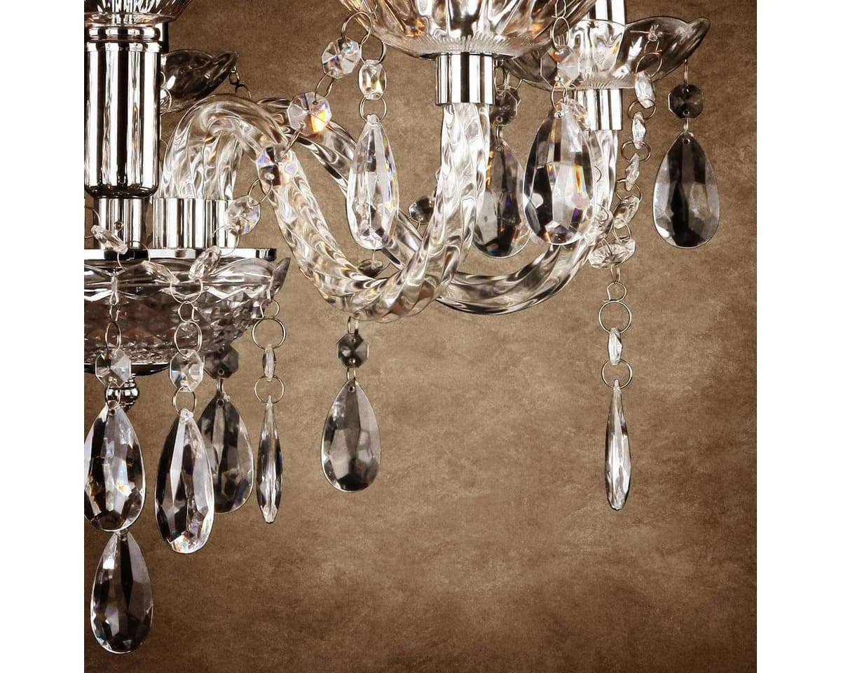 lux.pro Kronleuchter Elegance 5-flammig Chrom mit Kristallen - Bild 4