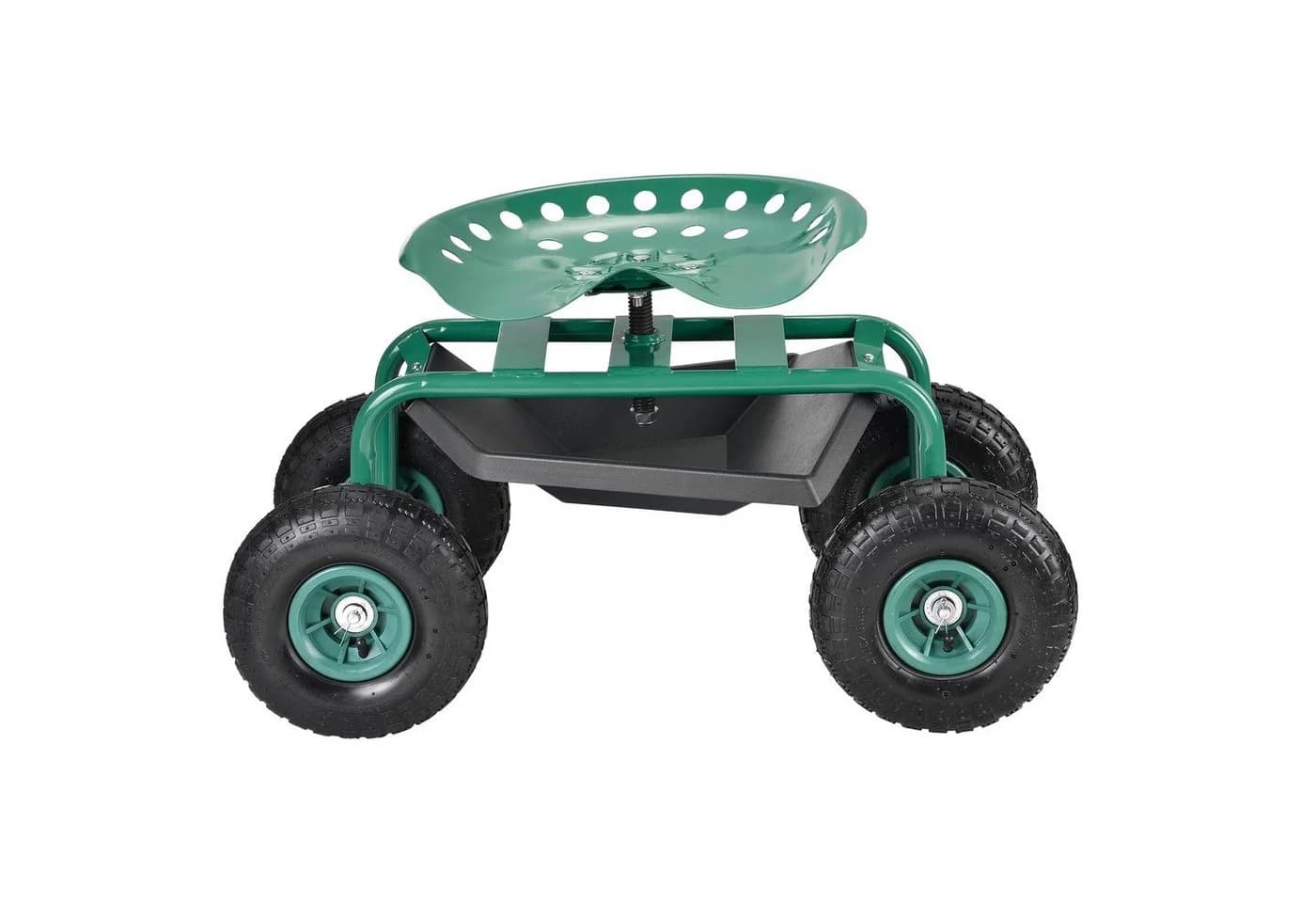 pro.tec Fahrbarer Gartensitz Grün Stahl - Bild 3