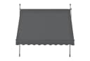 pro.tec Klemmmarkise »Stem« ohne Bohren Stahlgestell 200x120 cm Grau Bild 4