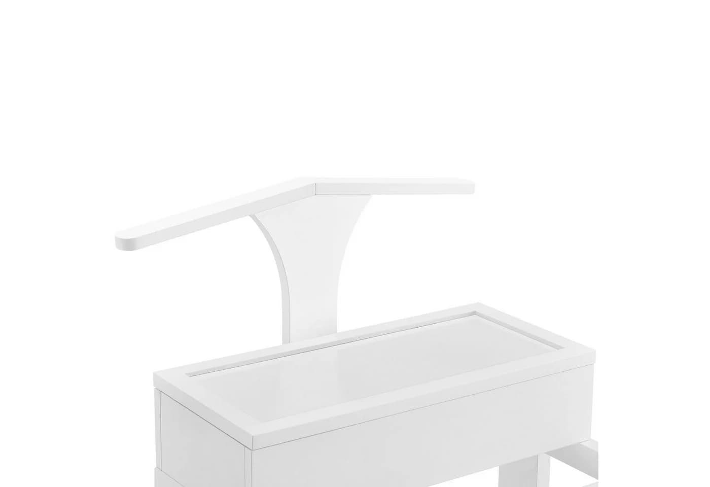 en.casa Herrendiener Garderobenständer Weiß mit Staufach - Bild 5