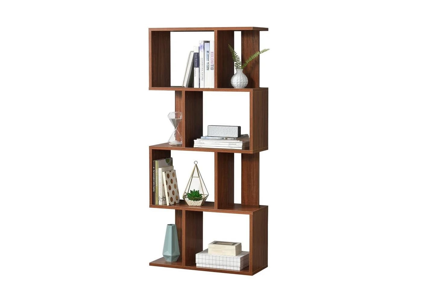 en.casa Bücherregal »Brattahlid« Medienregal Walnuss - Bild 2