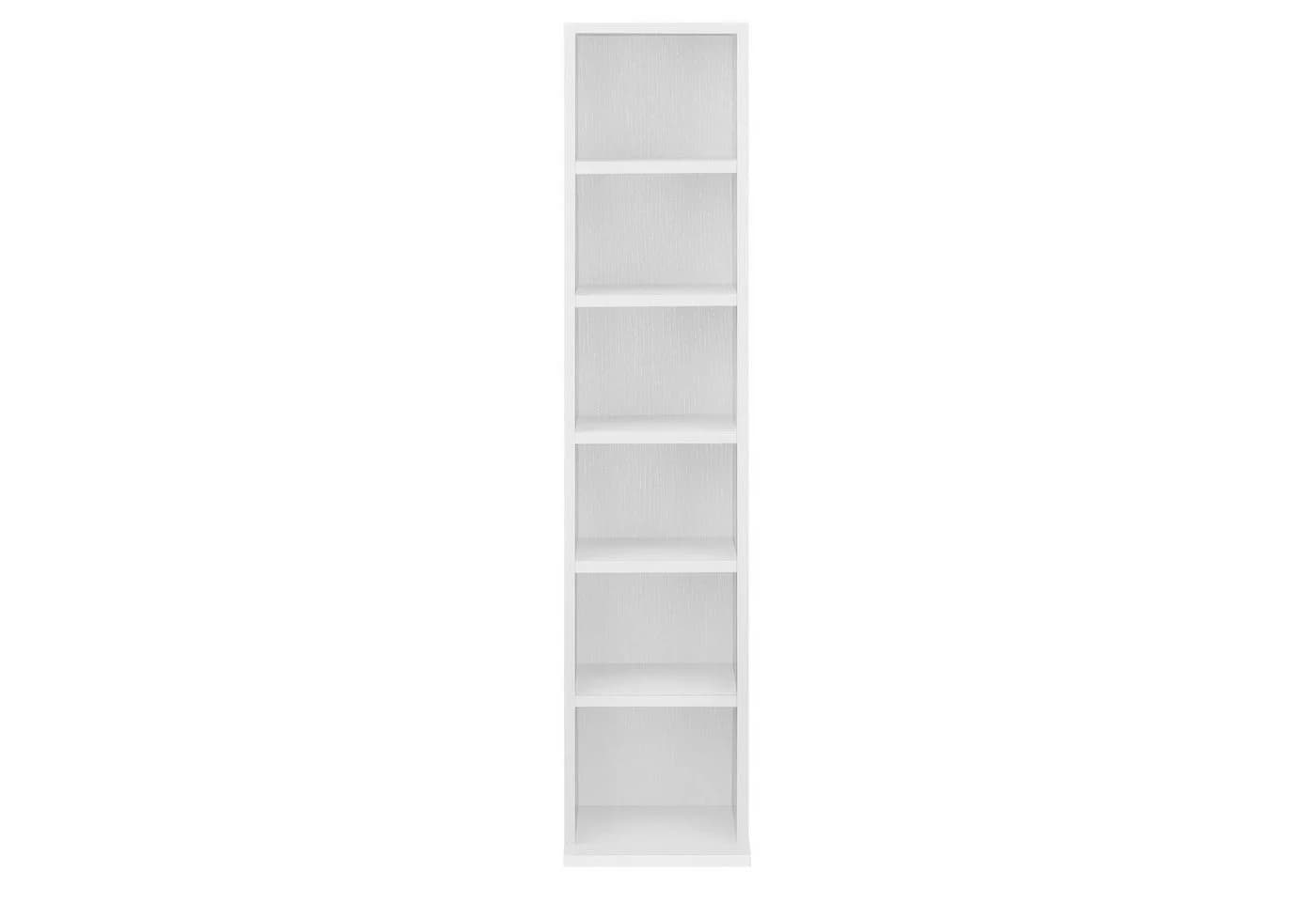 en.casa CD-Regal Tynset Weiß Modernes Standregal mit 6 Fächern - Bild 4