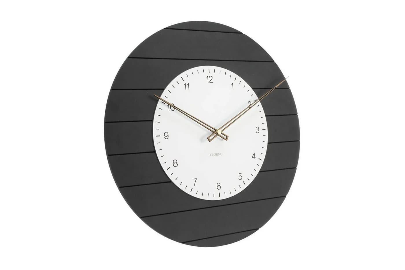 ONZENO Wanduhr THE PANDA Schwarz-Weiß Design