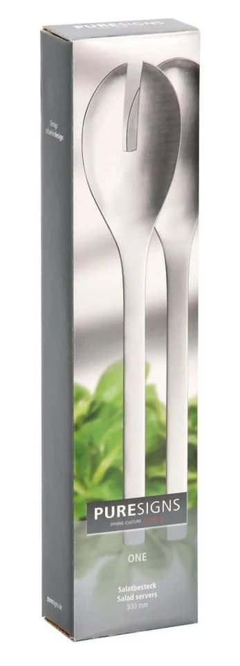 PURESIGNS Salatbesteck ONE Extra 2-tlg. Silber Matt - Bild 4