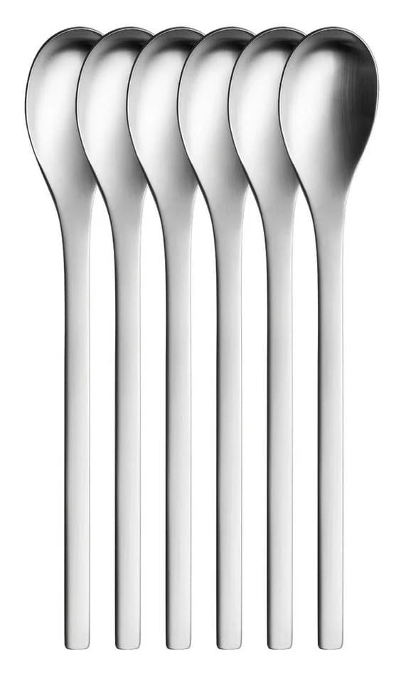 PURESIGNS Latte-Macchiato-Löffel ONE Extra Silber 6er Set