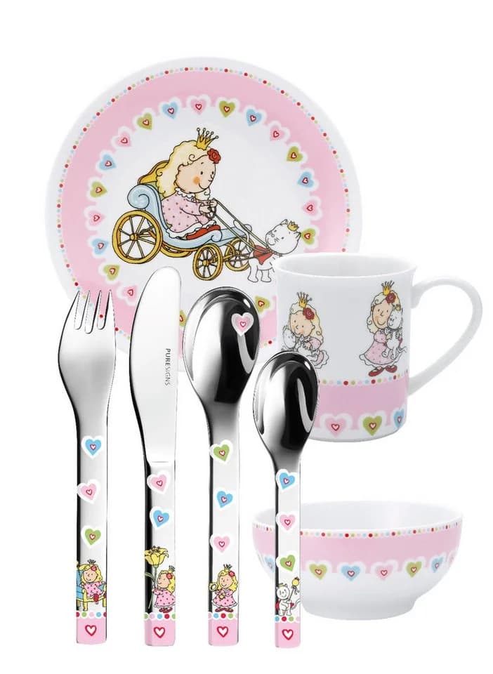 PURESIGNS Kindergeschirr-Set NELIA 7-tlg. Rosa Bunt - Bild 2