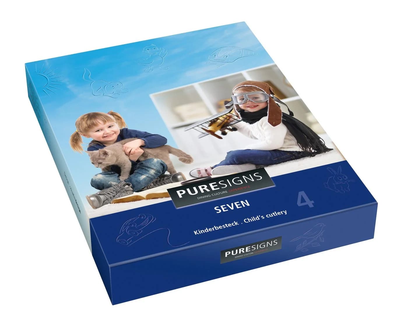 PURESIGNS Kinderbesteck PETYS 4-tlg. Edelstahl 18/10 silberfarben