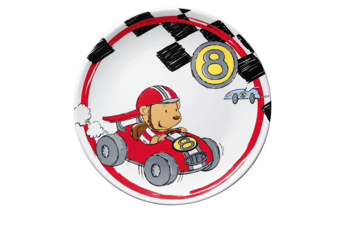 PURESIGNS Kindergeschirr-Set QUICK 3-tlg. Bunt/Rot Porzellan