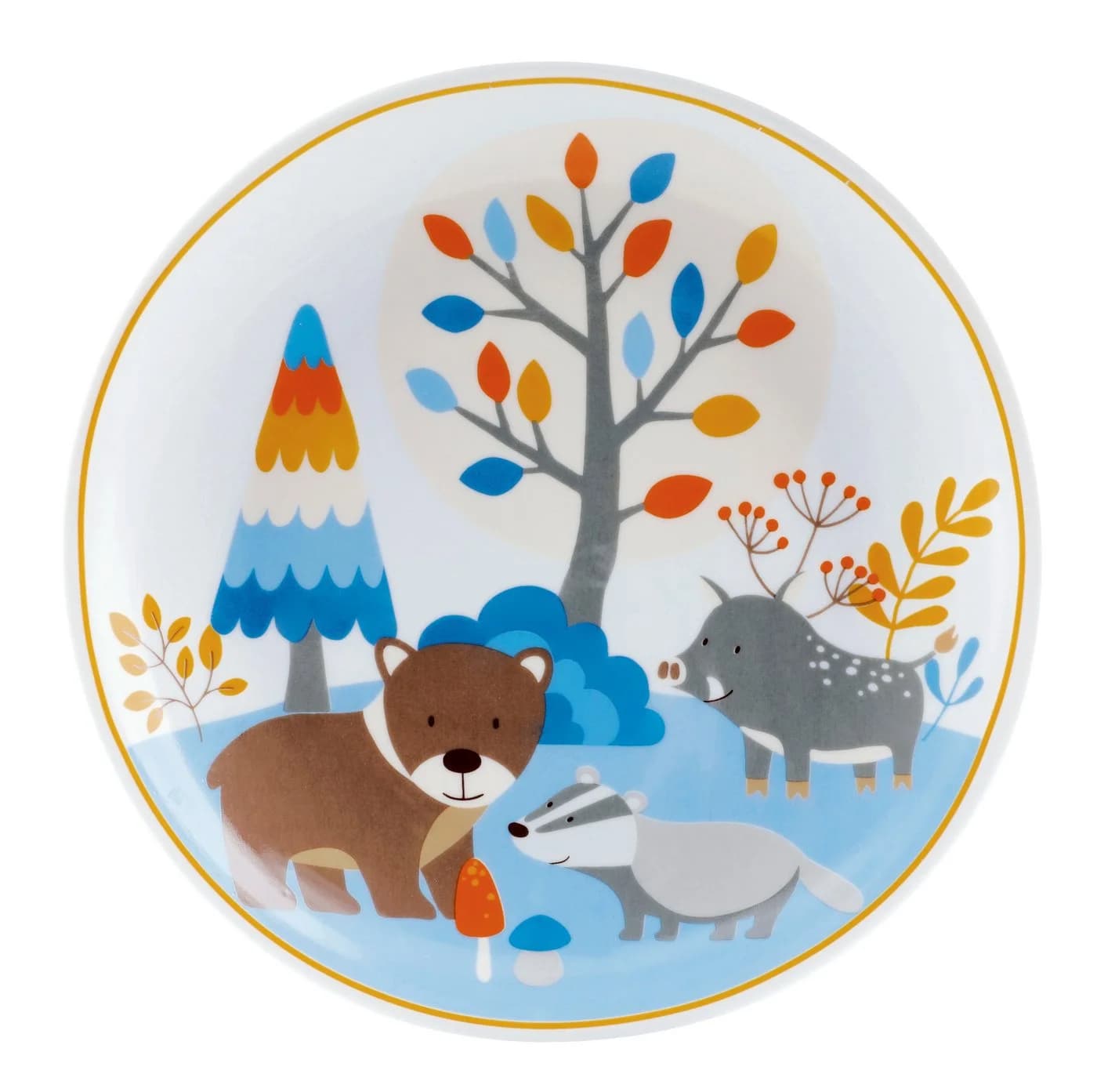 PURESIGNS Kindergeschirr-Set FRIENDS 3-tlg. Porzellan Bunt