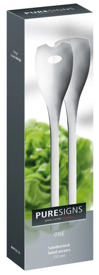 PURESIGNS Salatbesteck ONE Extra 2-tlg. 21 cm Silber - Bild 4