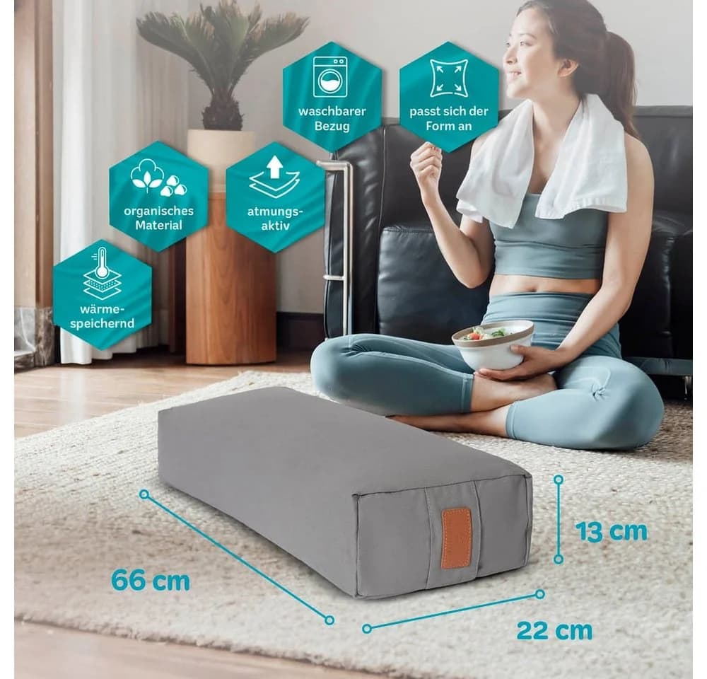 #DoYourYoga Yogakissen Yoga Bolster Paravati Bio-Dinkelspelz - Bild 3