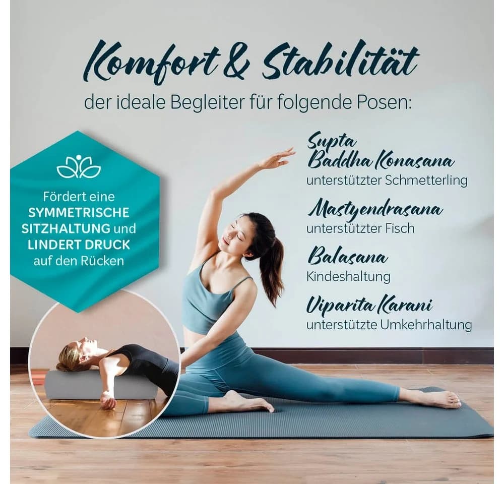 #DoYourYoga Yogakissen Yoga Bolster Paravati Bio-Dinkelspelz - Bild 4