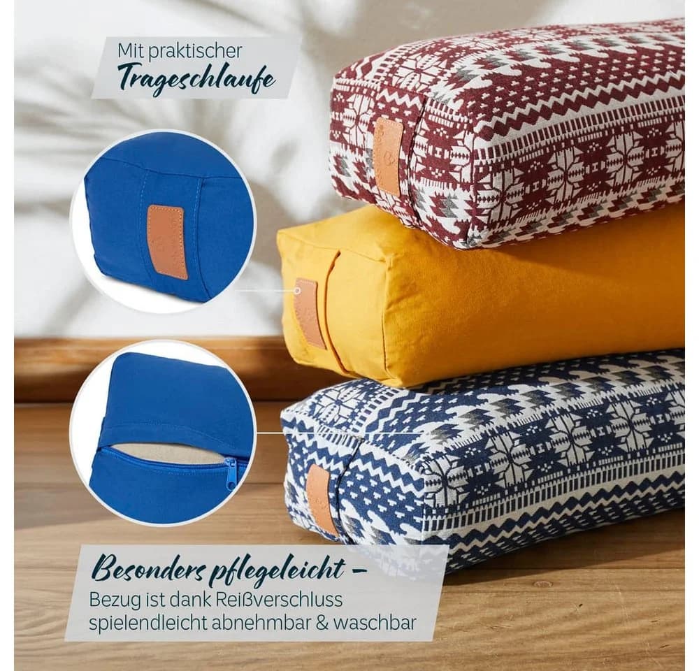 #DoYourYoga Yogakissen Paravati Navyblau Bio-Dinkelspelz - Bild 5