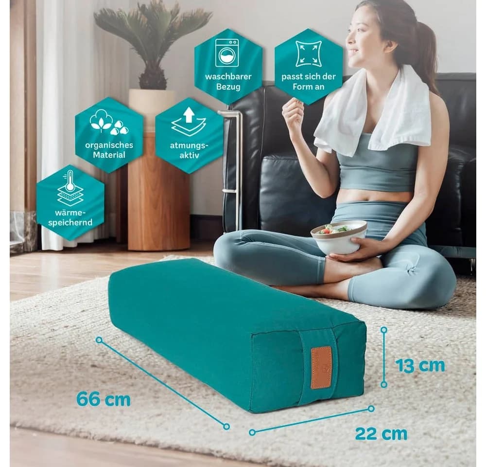 #DoYourYoga Yogakissen Yoga Bolster Paravati Bio-Buchweizenschalen - Bild 3