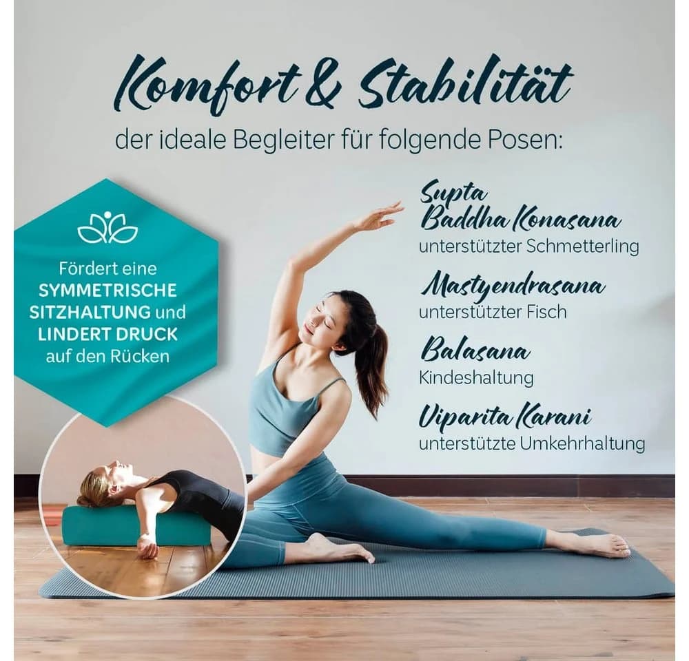 #DoYourYoga Yogakissen Yoga Bolster Paravati Bio-Buchweizenschalen - Bild 4