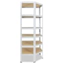 shelfplaza HOME Eckregal Weiß Metall Schwerlast 6 Böden Bild 5