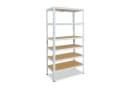 shelfplaza Schwerlastregal HOME 6 Böden Weiß Stahl Bild 2