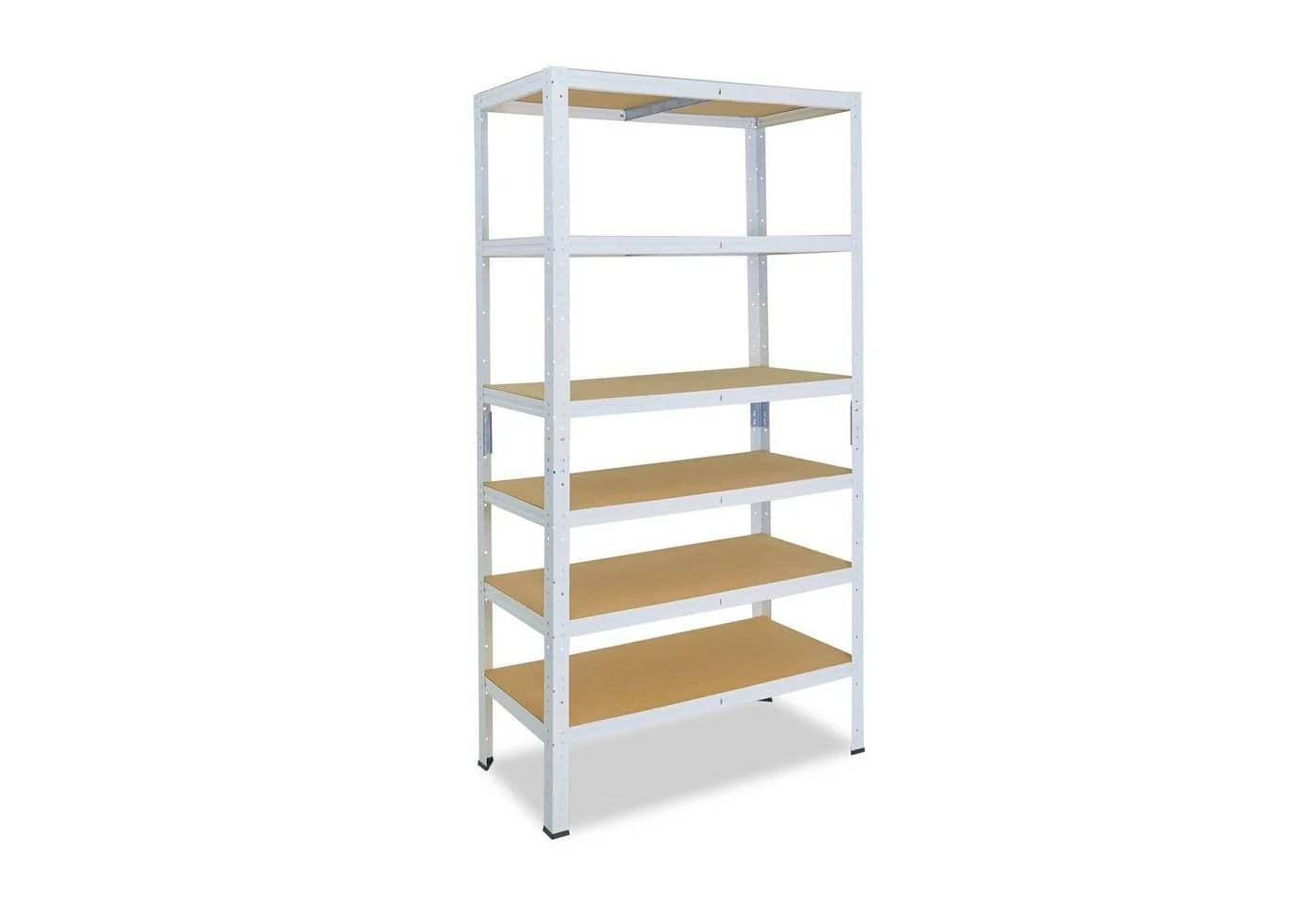 shelfplaza Schwerlastregal HOME 6 Böden Weiß Stahl - Bild 2