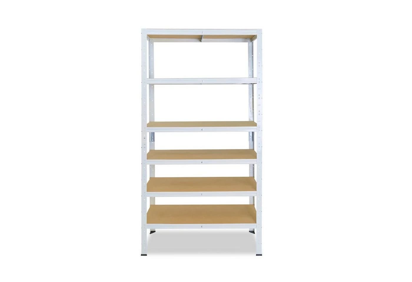 shelfplaza Schwerlastregal HOME 6 Böden Weiß Stahl - Bild 5