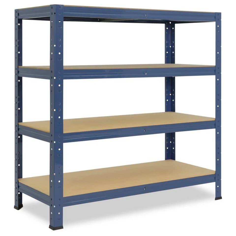 shelfplaza Schwerlastregal HOME 90x40x30cm blau 4 Böden Steckregal - Bild 2