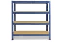 shelfplaza Schwerlastregal HOME 90x40x30cm blau 4 Böden Steckregal Bild 4