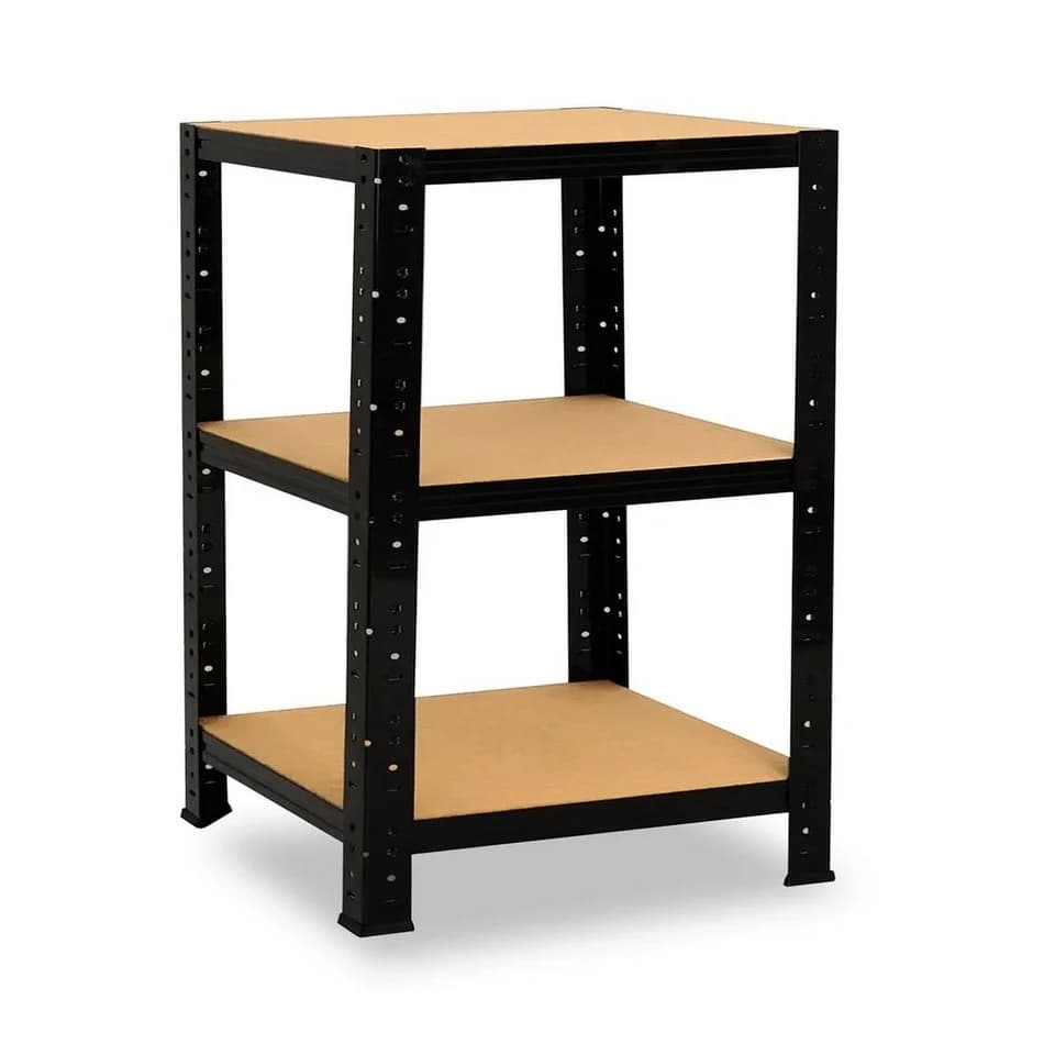 shelfplaza Schwerlastregal Schwarz 3 Böden Stahl - Bild 2
