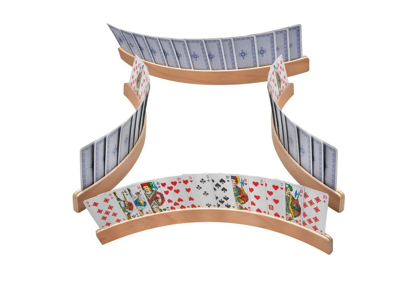 Otto Simon 4er Set Spielkartenhalter Holz Buche Multiplex - Bild 2