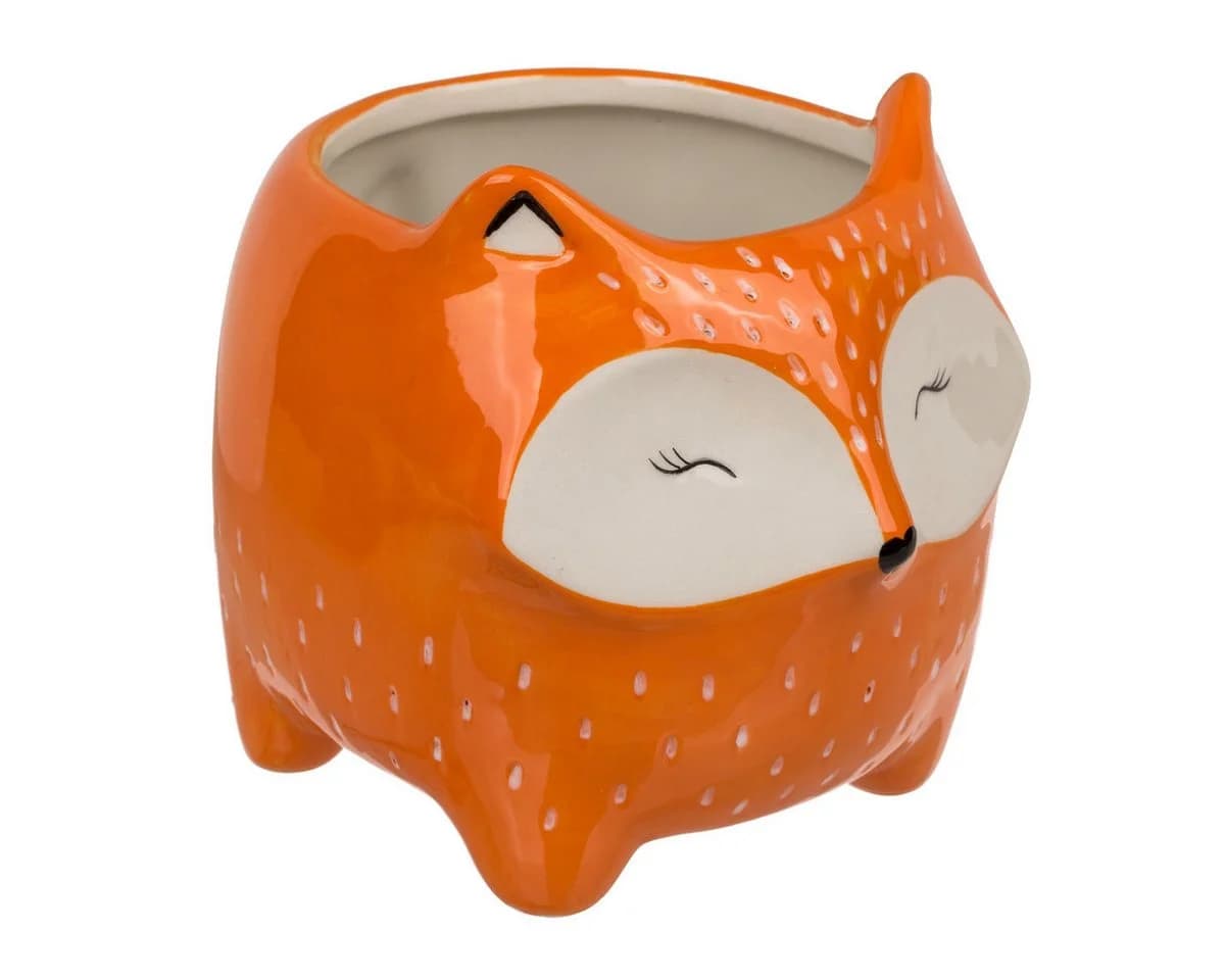 Fuchs Blumentopf aus Keramik mit Übertopf-Funktion - Bild 2