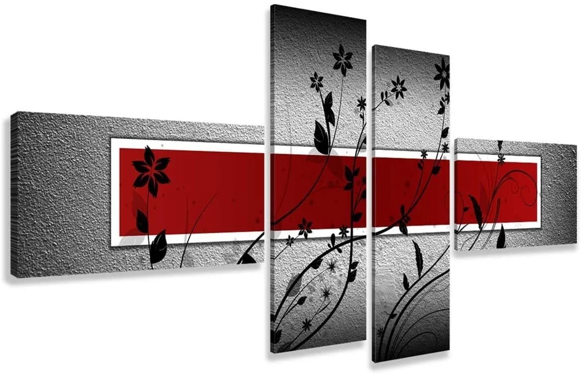 Visario 4er Kunstdruck Set auf Leinwand 160x70 cm
