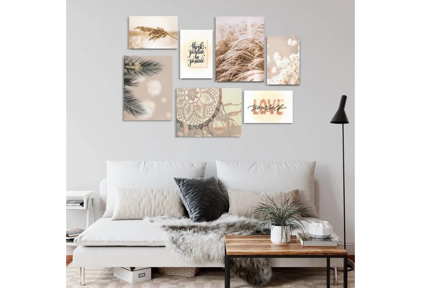 Visario Bilder-Collage 7-teilig Leinwand Pampasgras - Bild 3