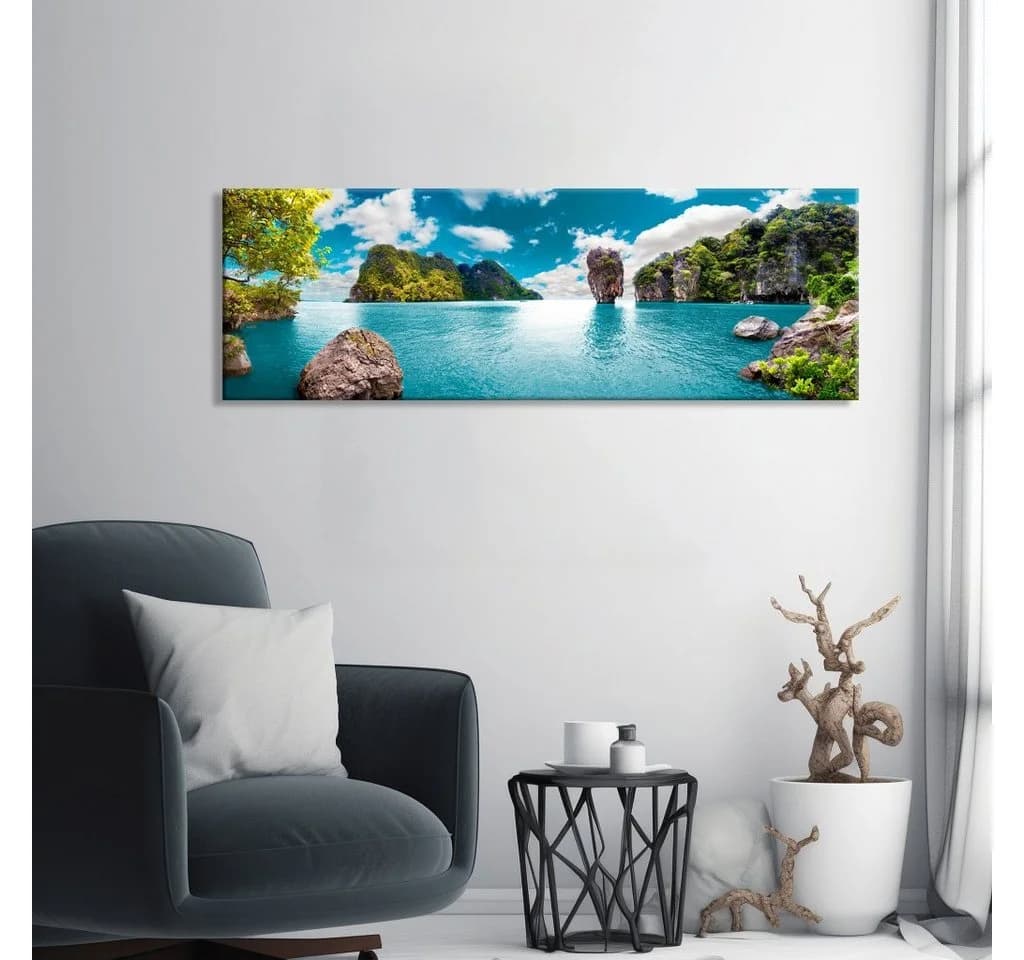 Visario Leinwandbild 1-teilig 120x40 cm Fertig gerahmt - Bild 4