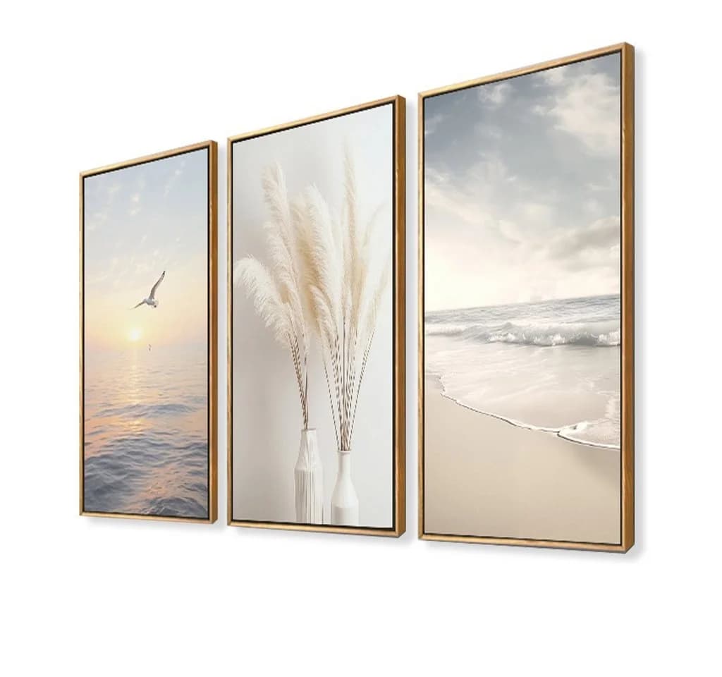 Visario Leinwandbild 3-teiliges Wandbild Holzrahmen - Bild 2
