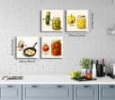 Visario Leinwandbild 4er Set Natur Meer gerahmt Bild 1