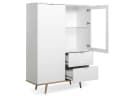 Finori Highboard Weiß mit Massivholzfüßen und Metallgriffen Bild 3