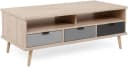 Finori Epik 54 Couchtisch Modern Braun Grau 3 Schubladen Bild 2