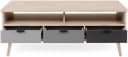 Finori Epik 54 Couchtisch Modern Braun Grau 3 Schubladen Bild 4