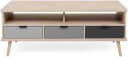 Finori Epik 54 Couchtisch Modern Braun Grau 3 Schubladen Bild 5