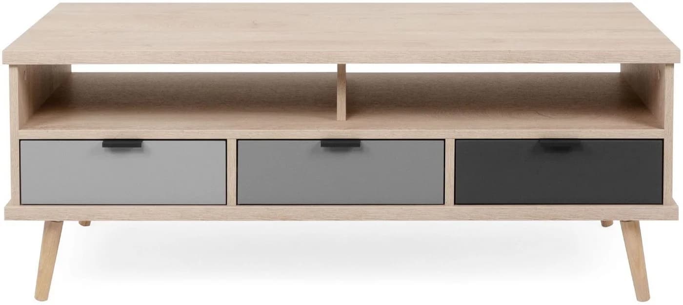 Finori Epik 54 Couchtisch Modern Braun Grau 3 Schubladen - Bild 5