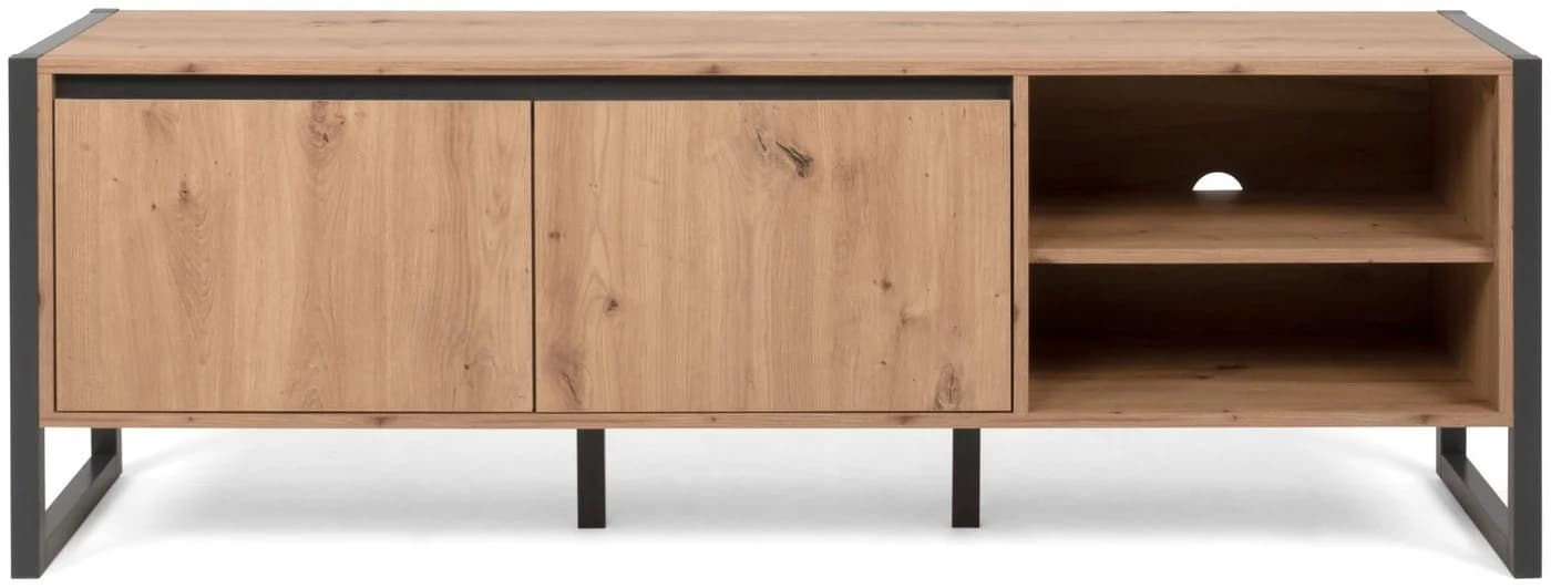 Finori TV-Schrank Artisan Eiche 160 cm Breite mit 2 Türen und 2 Einlegeböden - Bild 2