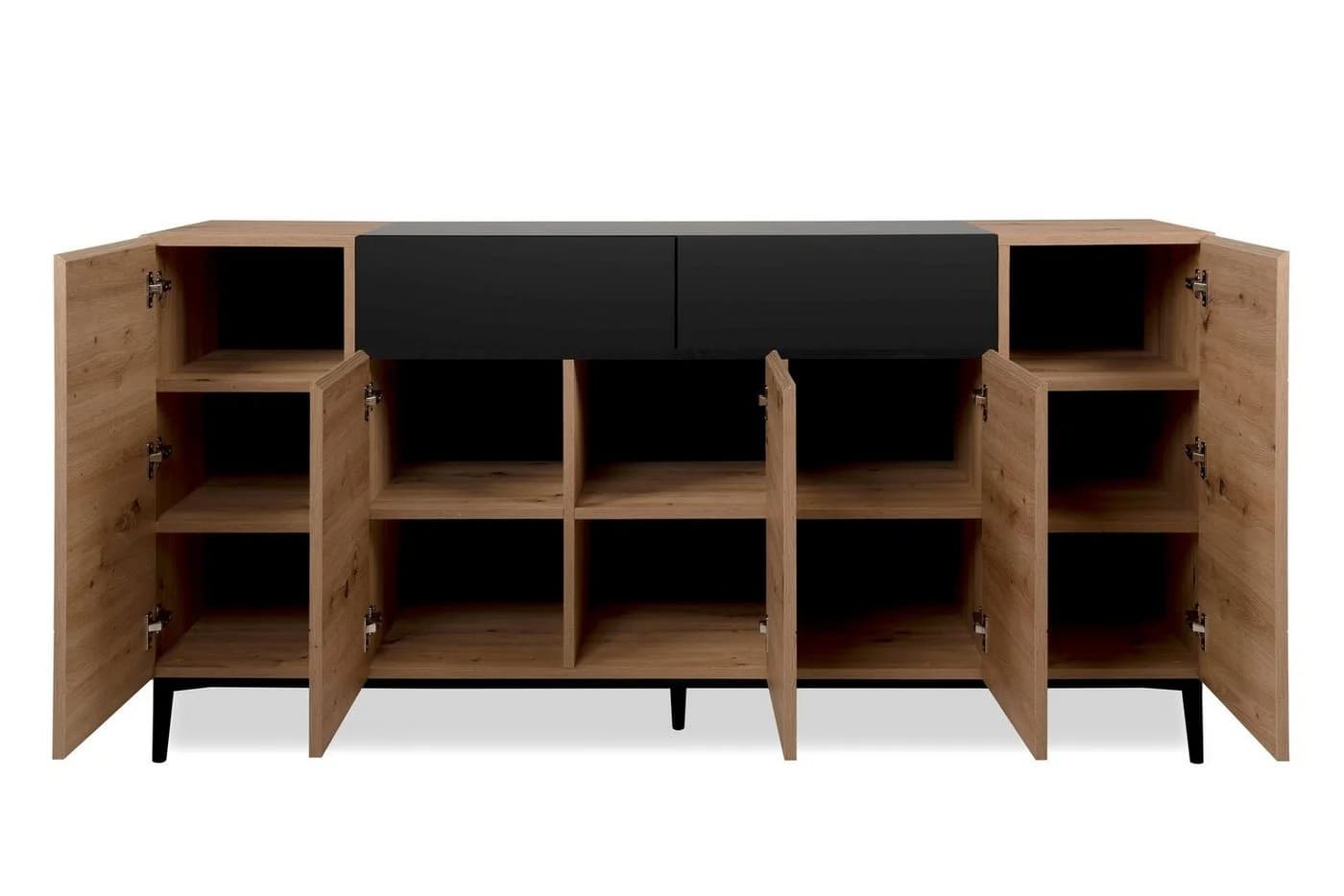 Finori Sideboard Artisan Eiche Schwarz 180 cm