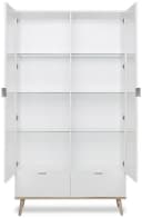 Finori Vitrine Weiß Sonoma Eiche Modern Glastüren Schubladen Bild 4