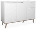 Finori Kommode Weiß Sonoma Eiche Modern Metallgriffe Bild 2