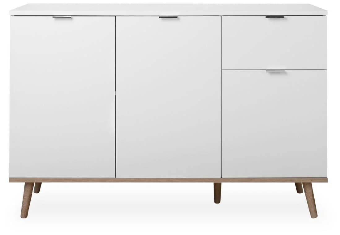 Finori Kommode Weiß Sonoma Eiche Modern Metallgriffe - Bild 4