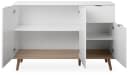 Finori Kommode Weiß Sonoma Eiche Modern Metallgriffe Bild 5