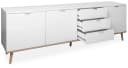Finori Sideboard Weiß Sonoma Eiche Modern 200 cm Bild 1