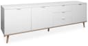 Finori Sideboard Weiß Sonoma Eiche Modern 200 cm Bild 2